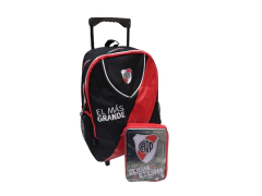 Combo Escolar River-Mochila Carrito+Cartuchera Lata 2Pisos