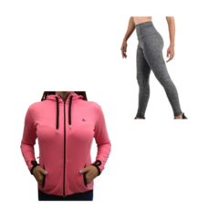 Conjunto Deportivo! Campera Algodon Mujer F+ Calza Lycra Gs