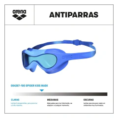 Antiparras Natación Arena Spider Kids Mask Celeste Azul en internet
