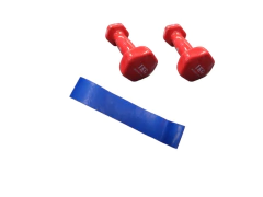 COMBO!! 2 Mancuernas Engomadas 1Kg + Tiraband Alta Intensidad