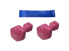 COMBO!! 2 Mancuernas Engomadas 2Kg + Tiraband Alta Intensidad