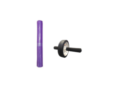 Combo Rueda Abdominal + Mat Yoga Violeta