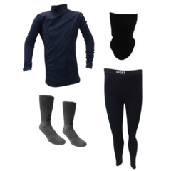Combo MT! Conjunto Termico Hombre Ng + Medias Termicas + Cuello Multiuso