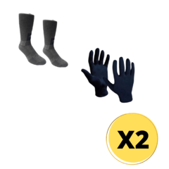 COMBO TERMICO! Medias Termicas X2 pares + Guante Térmico X2 pares