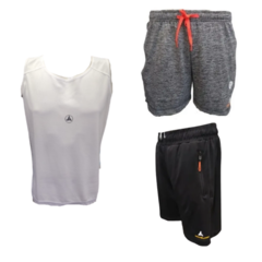 Combo Triple! Musuclosa Bl + Bermuda Y Short Gs Con Bolsillo