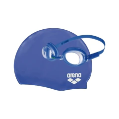 Set Arena Pool Junior Gorra + Antiparras Azul