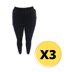 COMBO PANTALÓN ALGODÓN CON PUÑO NEGRO X3 - PAPU20