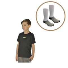 Remera Deportiva Niño Lycra Urban Luxury +medias De Futbol BL