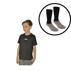 Remera Deportiva Niño Lycra Urban Luxury +medias De Futbol