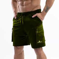 Musculosa Deportiva NEGRO MuscuR5 + Short Cargo Hombre VERDE Shcargo en internet
