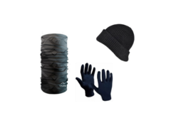 Combo Invierno! Cuello Multiuso Prisma + Gorro de Lana + Guantes