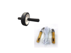 Combo Rueda Abdominal + Soga Madera