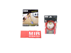 Combo Gym!! Rueda Abdominal + Tiraband Roja Abierta (media) + Soga Cable