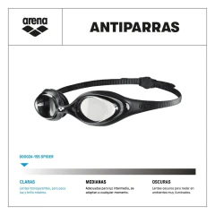 Antiparras Arena Spider Transparente Negro en internet