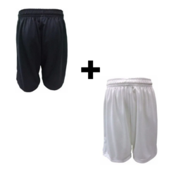 COMBO FUTBOL NIÑO! Short Negro + Short Blanco