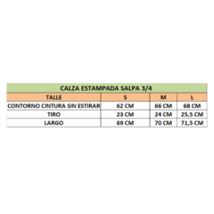Calza Mujer 3/4 Salpa Estampada - Kai en internet