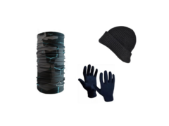 Combo Invierno! Cuello Multiuso Tecno + Gorro de Lana + Guantes