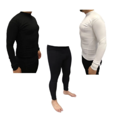 Combo Térmico! 2 Camisetas Térmicas (BLANCO Y NEGRO) + Calza Térmica