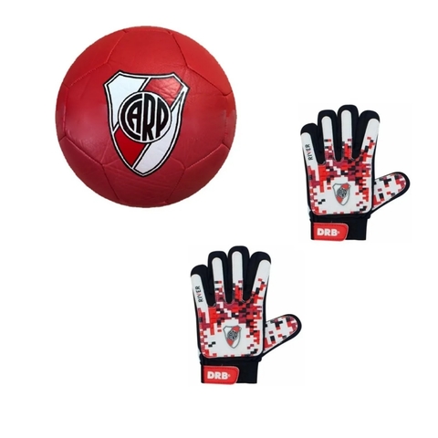 Combo! Pelota River N¡2 + Guantes De Arquero Drb