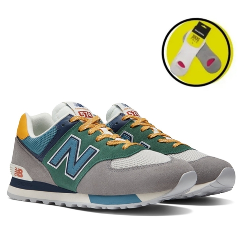 Zapatillas New Balance Hombre Ml574le2 +medias gratis!