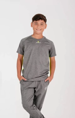 Remera Deportiva Niño Lycra Urban Luxury Gris - RMDFN