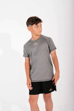 Remera Deportiva Niño Lycra Urban Luxury Gris - RMDFN - comprar online