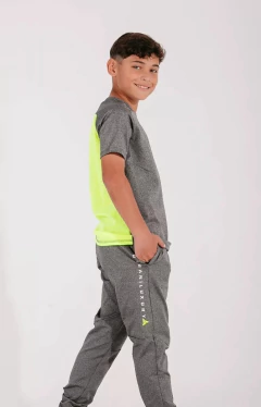 Remera Deportiva Niño Lycra Urban Luxury Gris - RMDFN en internet
