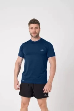Remera Deportiva Hombre - AZUL - Rehodry