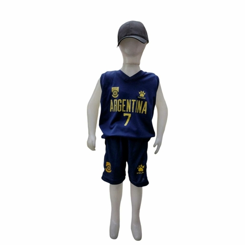 Conjunto Camiseta y Short de Basquet ARGENTINA talle Nio!! - MESNBNON