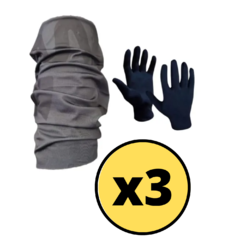 Combo X3 Pares ! Cuello Salomon Necktube 40140+ Guantes Term