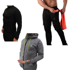 Combo X3! Pantalon Cargo+campera+camiseta Termica
