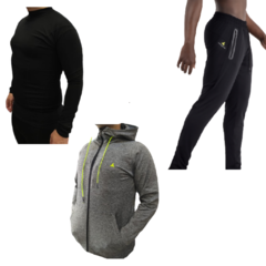 Combo X3! Pantalon Bolsillos Eng+campera Gs+camiseta Termica
