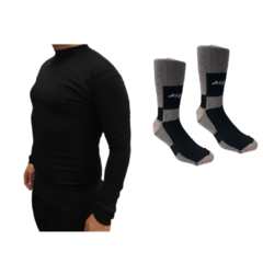 Combo T! Camiseta Termica Negra + Medias Termicas
