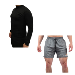 Conjunto! Camiseta Térmica Hombre + Short Deportivo Bolsillo - comprar online