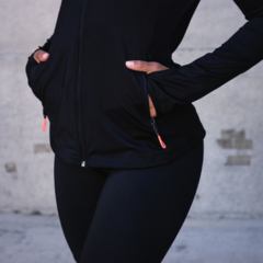 Combo mujer!campera deportiva ng+brazalete porta celu - PASION AL DEPORTE