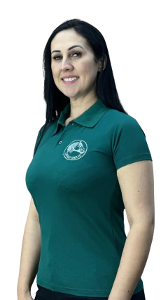 Camiseta Polo Feminina Cavalo Crioulo - Plus Size - Verde Folha - loja online