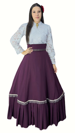 Saia de Prenda Xadres Coz Gode (Ref 430) - Marsala na internet