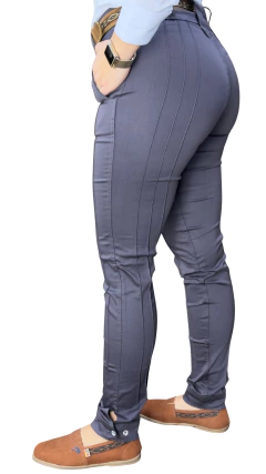 Bombacha Feminina Castelhana Power com Elastano - Cinza Chumbo - Rincão Gaúcho RS