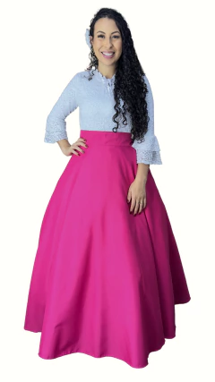 Saia de Prenda Feminina Oxford Lisa - Rosa Pink na internet