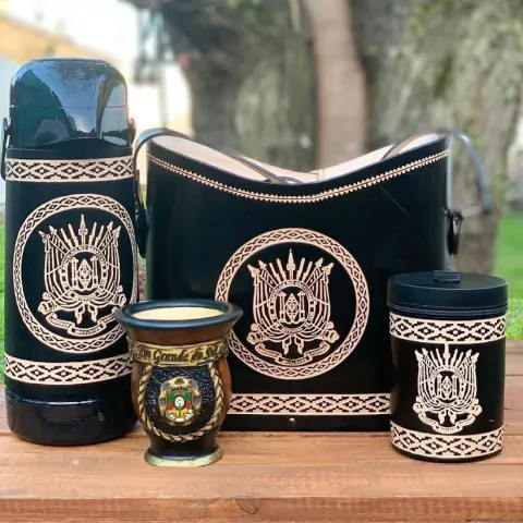 Kit Chimarrão Tradicional Bolsa Couro