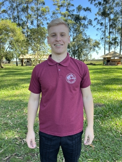Polo Masculina Tradicional - Bordo