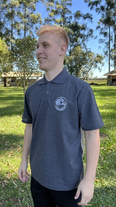 Polo Masculina Tradicional - Cinza Chumbo - comprar online