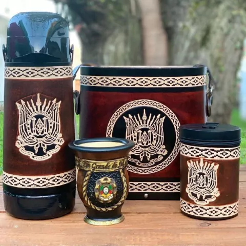 Kit Chimarrão Tradicional Bolsa Couro