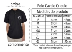 Polo Masculina Tradicional - Branca - Rincão Gaúcho RS