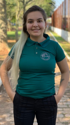 Camiseta Polo Feminina Cavalo Crioulo Verde