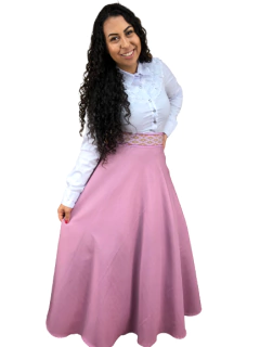 Saia de Prenda Rosa Chá na internet