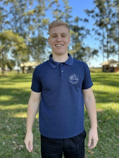 Polo Masculina Tradicional - Azul Marinho - comprar online