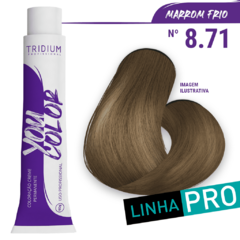 You Color - 8.71 Louro Claro Marrom Acinzentado (Marrom Frio)