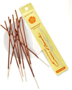 Incenso de Vareta de Olibano (Maroma Encens d'Auroville - Stick Incense - Frankincense - 1 Pacote com 10 unidades - Tisserand Aromatherapy