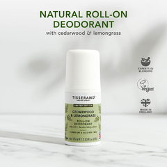 Desodorante Roll-on de cedro e capim-limão de 75ml (Tisserand ) - Tisserand Aromatherapy
